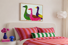 Psychedelic geese printable wall art 3:2 ratio digital paint Product Image 5