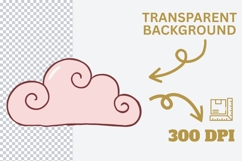 Pastel Celestial Floral Clipart PNG SVG, Clouds Moon Stars Product Image 5