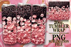 Glittery Floral Leopard Tumbler Wrap - Sublime Sparkle Product Image 1