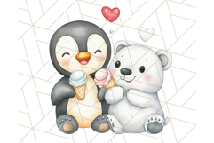 Spring Animal Ice Cream Clipart, Cute Pastel Animal PNG Product Image 5