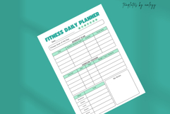 Fitness Daily Planner Editable Canva Workout &amp; Wellness Product Image 5