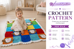 Monkey Square Baby Blanket Crochet Pattern PDF Product Image 3