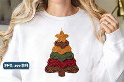 Crochet Yarn Christmas Tree PNG, Christmas tree PNG Product Image 3