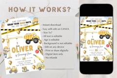 Construction Birthday Invitation Template Product Image 5