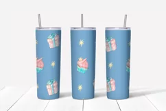 Unicorns sublimation. Skinny tumbler wrap design. Product Image 5
