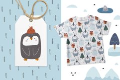 Cartoon penguins and seamless patterns. Vector collection Product Image 7