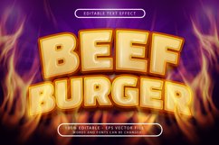 burger fire 3d text effect and editable text effect Product Image 2