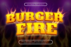 burger fire 3d text effect and editable text effect Product Image 3