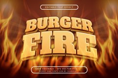 burger fire 3d text effect and editable text effect Product Image 4