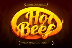 burger fire 3d text effect and editable text effect Product Image 5
