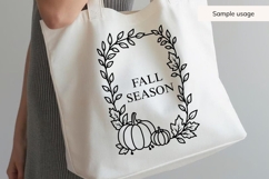 Hand Drawn Pumpkin Fall Frame SVG Product Image 5
