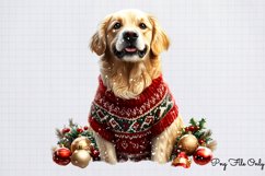 Christmas Retrievers Clipart Bundle PNG Product Image 8