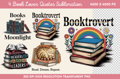 Book Lover Sublimation PNG Product Image 1