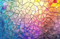 Vibrant Rainbow Stained Glass Mosaic Background Product Image 1