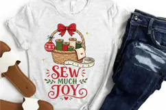 Sewing Christmas PNG, Sew Much Joy PNG, Sewing Basket Product Image 3