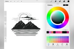100 Procreate Mountains Stamp Brushes Product Image 7