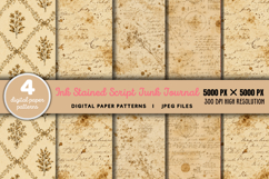 Ink Stained Script Junk Journal JPG Product Image 1