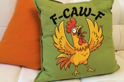 Funny F-Caw-F Png, Funny Rooster Meme Sublimation Png. Product Image 5