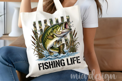 Fishing Life Bass PNG, Camo American Flag Sublimation Product Image 4