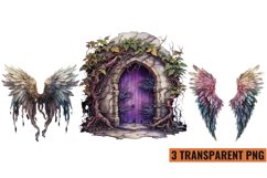 Watercolor Halloween Gothic Clipart Sublimation, PNG Product Image 1