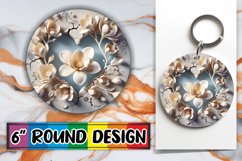 Sweet Circle Keychain Design PNG, 3D Heart Product Image 1