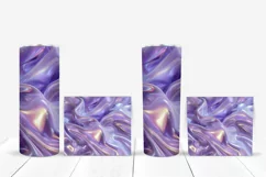 Holographic Waves Tumbler Sublimation, Purple Tumbler Wrap Product Image 5