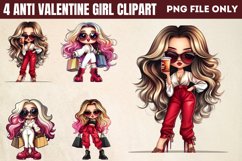 Anti Valentine girl Clipart PNG Product Image 1