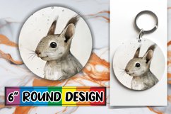 Vibrant Animal Sublimation Circle Design Product Image 1