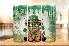 Funny Highland Cow Tumbler Wrap PNG Sublimation Design Product Image 1