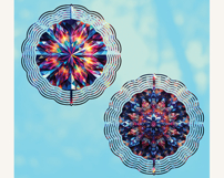 Kaleidoscope Wind Spinner PNG Bundle, Neon Spinner Product Image 6