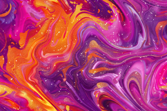 Magenta and Orange Glitter Liquid Marble Background Product Image 1