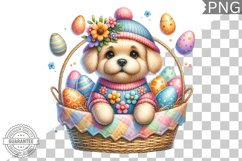 Easter Dog Sublimation - Easter Clipart PNG Design Product Image 1
