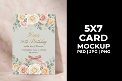 5x7 Rustic BBQ Card Mockup | Outdoor Summer Party Invitation Product Image 1