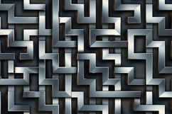 Silver 3D Geometric Maze Labyrinth Background Product Image 1