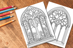Stained Glass Masterpieces 10 A4 PNG Coloring Pages Product Image 4