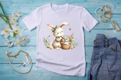 Woodland Animal Easter Day Watercolor Clipart Product Image 5