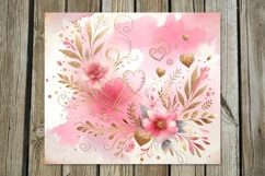 Watercolor hearts | 4 Skinny tumbler sublimationd designs Product Image 5