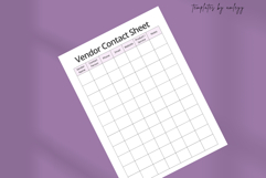 Vendor Contact Sheet Business Organizer Template Minimalist Product Image 5