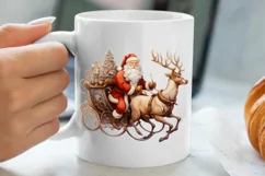 Christmas Sleigh Sublimation Clipart, Christmas PNG Product Image 5