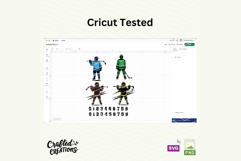 Personalized Young Kid Hockey Player SVG: Cricut Cut Files Product Image 5