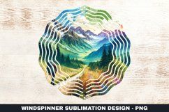 Mountains Wind Spinner Sublimation Design Product Image 1