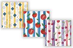 Cute Summer Background Pattern, Seamless Watercolor Fruit Product Image 5