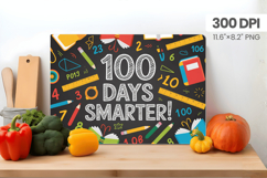100 days of school Cutting Board PNG Design, Teacher PNG Product Image 1