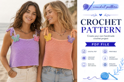 Butterfly Crochet Tank Top Pattern PDF Product Image 2