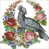 Vintage Cross Stitch Scheme Black cockatoo Product Image 4