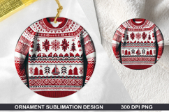 Pattern Stained Glass Ornament PNG, Digital Download File Product Image 1