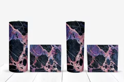 Purple Marble Tumbler Template, Black Tumbler Designs Product Image 5