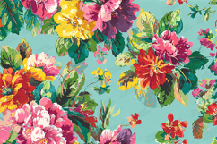 Hand Painted Floral Pattern with Colorful Flowers Product Image 1