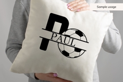 Soccer Monogram SVG Alphabet AZ | Football Split Letter Product Image 5