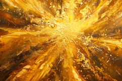 A golden explosion with dynamic brushstrokes and textures Product Image 1